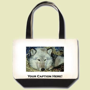 Gray Wolf Tote Bag