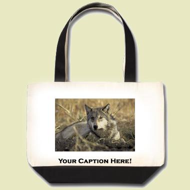 Gray Wolf Tote Bag