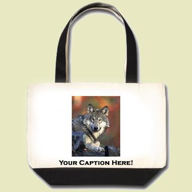 Gray Wolf Tote Bag