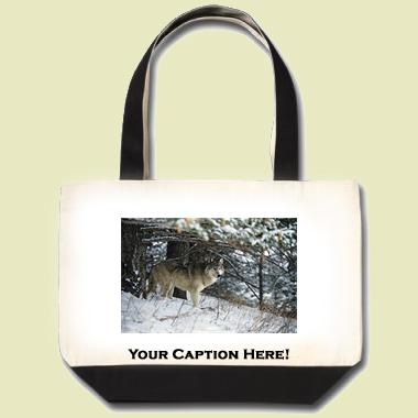 Gray Wolf Tote Bag