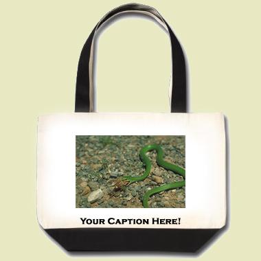 Smooth Green Snake Tote Bag