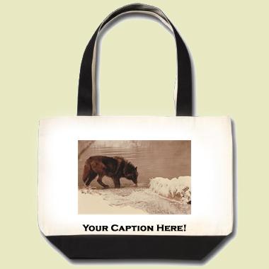 Tundra Wolf Tote Bag