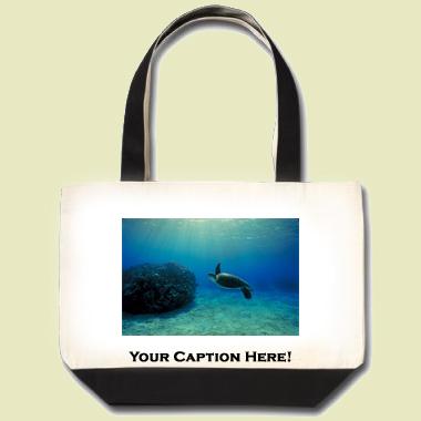 Green turtle Tote Bag