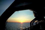 Sunset and Lifeboat Poster