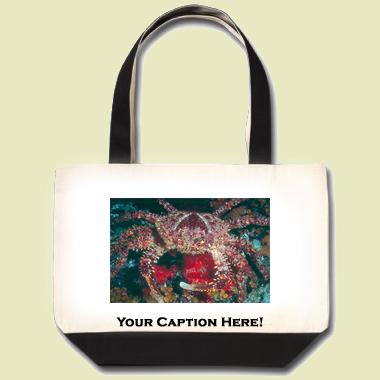 Red Coral Crab Tote Bag